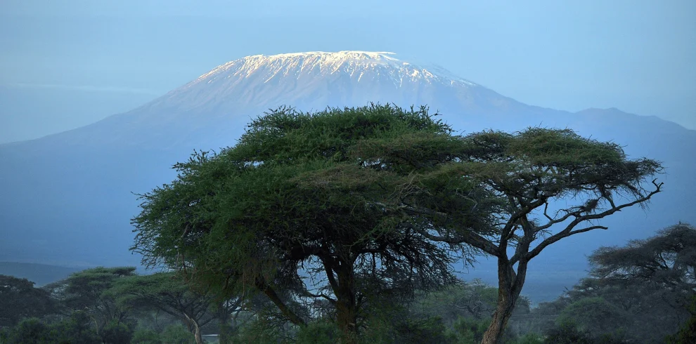 Mt Kilimanjaro. As seen from Amboseli National Park